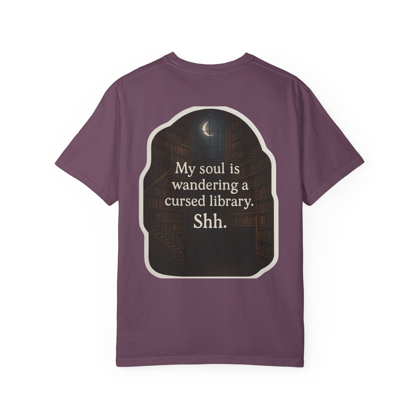 Cursed Library Bookish Shirt – Dark Academia Graphic Tee, Cozy Fantasy Aesthetic for Readers