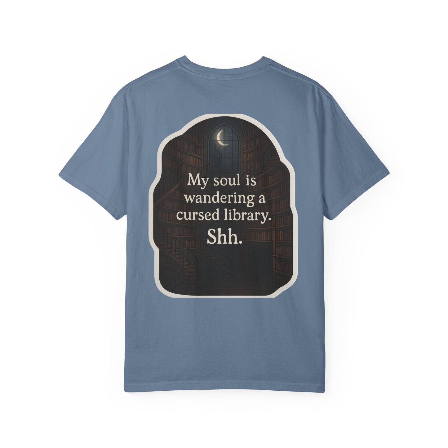 Cursed Library Bookish Shirt – Dark Academia Graphic Tee, Cozy Fantasy Aesthetic for Readers