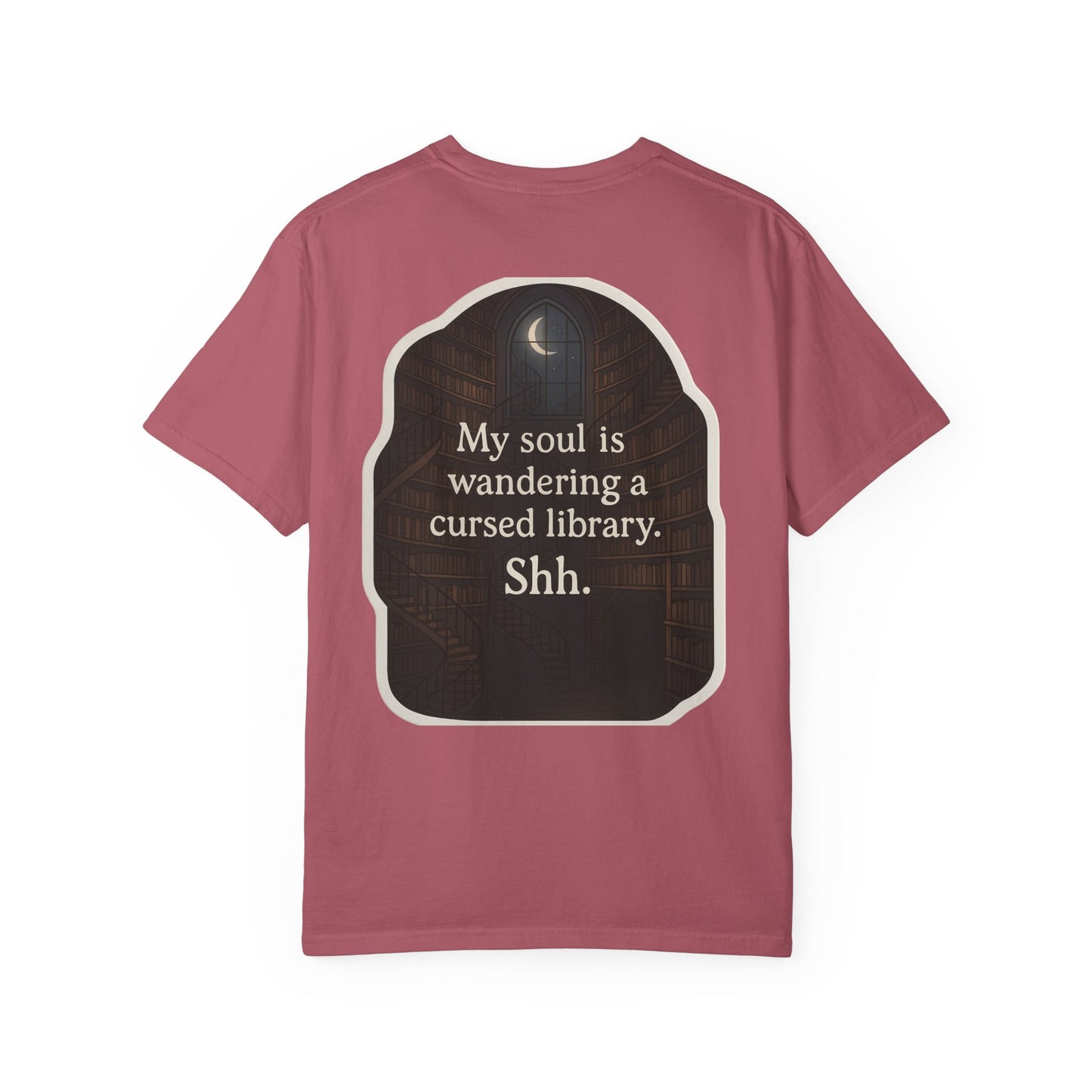 Cursed Library Bookish Shirt – Dark Academia Graphic Tee, Cozy Fantasy Aesthetic for Readers