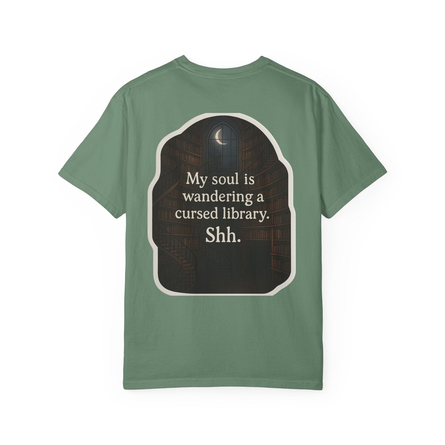 Cursed Library Bookish Shirt – Dark Academia Graphic Tee, Cozy Fantasy Aesthetic for Readers