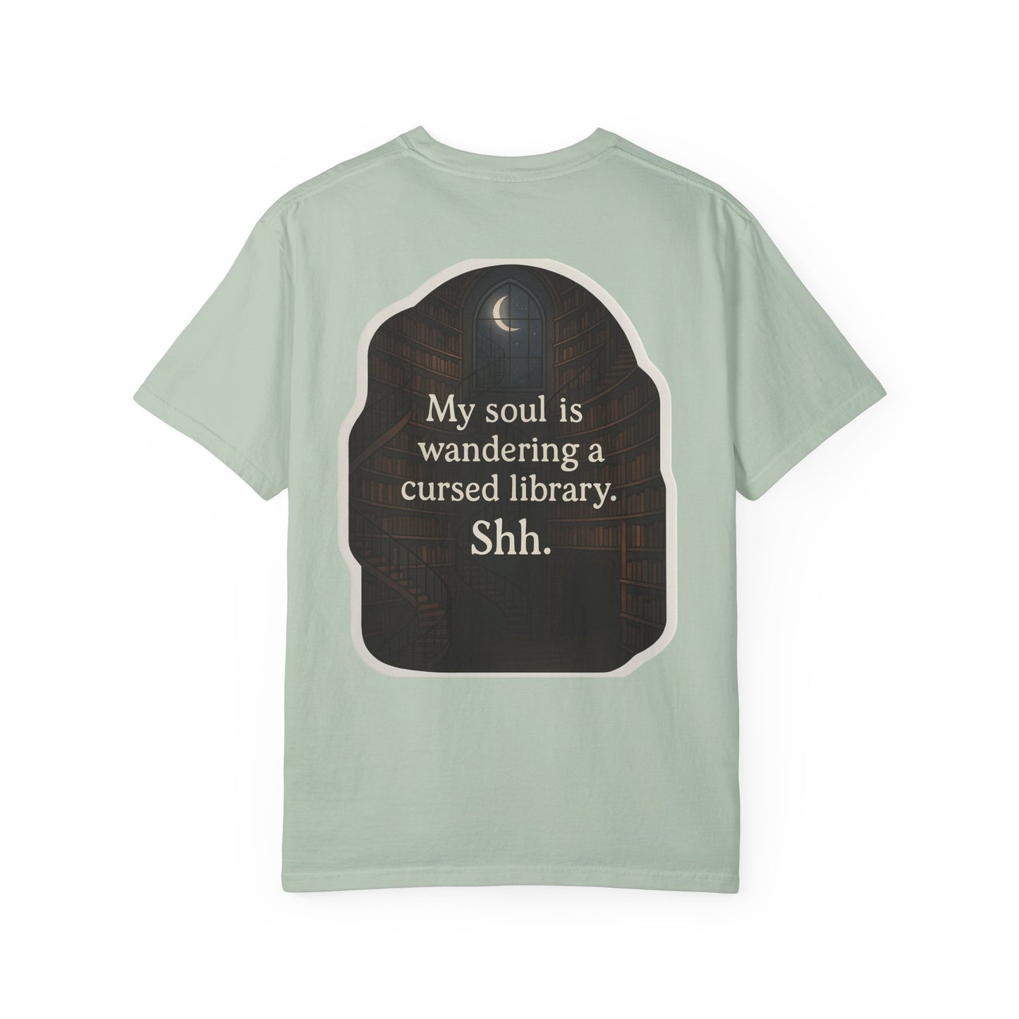 Cursed Library Bookish Shirt – Dark Academia Graphic Tee, Cozy Fantasy Aesthetic for Readers