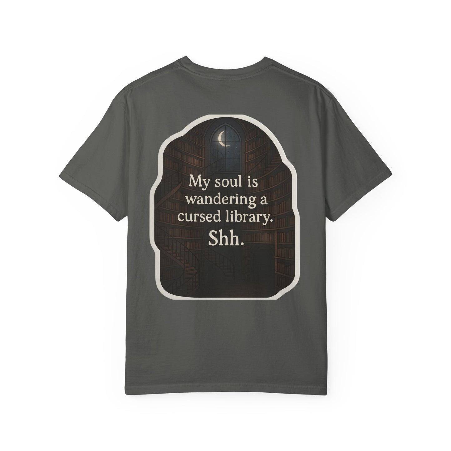 Cursed Library Bookish Shirt – Dark Academia Graphic Tee, Cozy Fantasy Aesthetic for Readers