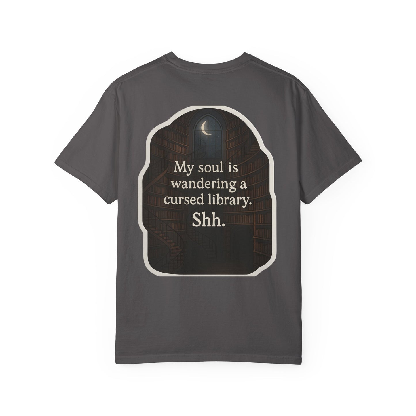 Cursed Library Bookish Shirt – Dark Academia Graphic Tee, Cozy Fantasy Aesthetic for Readers