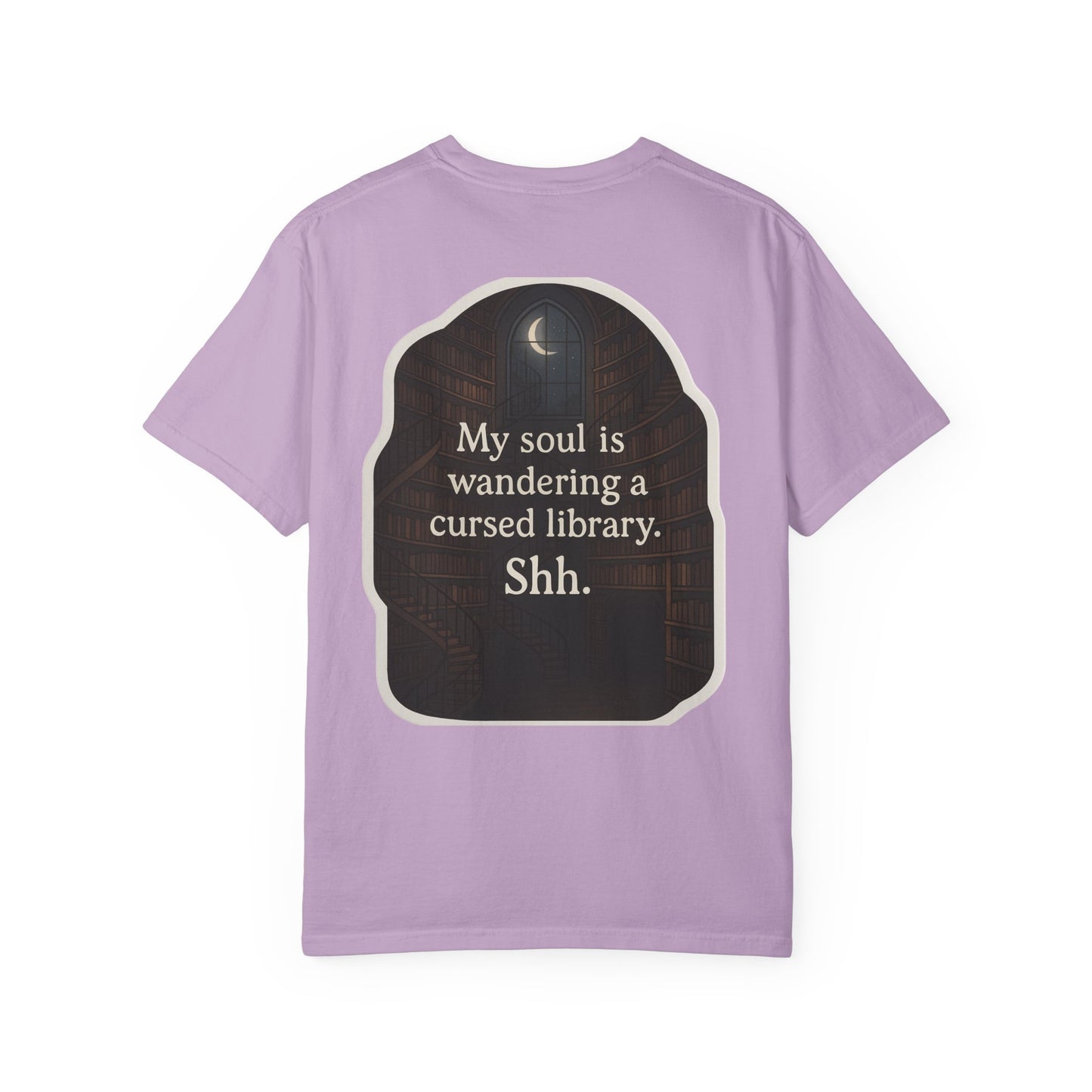 Cursed Library Bookish Shirt – Dark Academia Graphic Tee, Cozy Fantasy Aesthetic for Readers