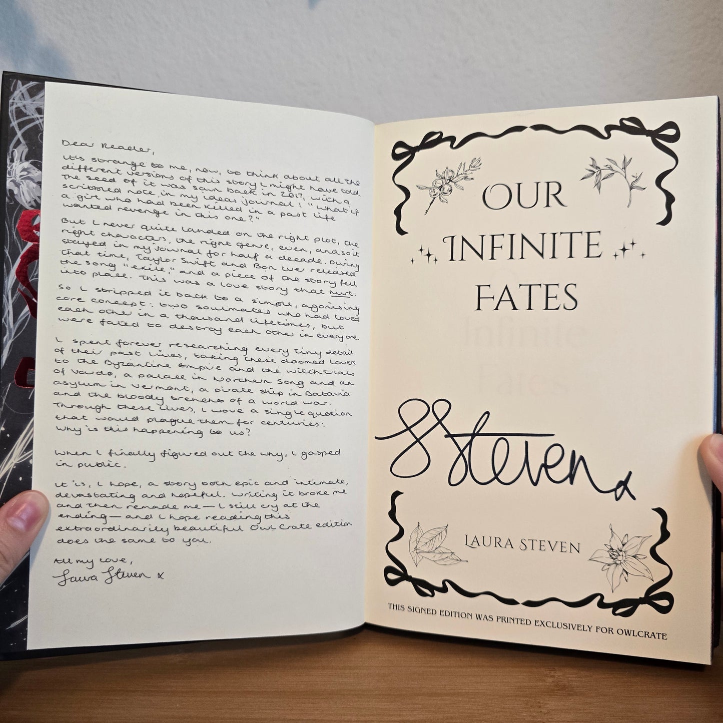 Our Infinite Fates by Laura Steven - OwlCrate Exclusive Edition