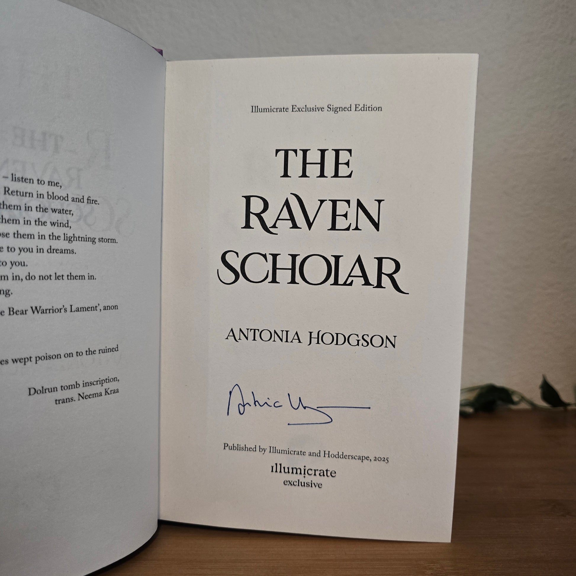 The Raven Scholar by Antonia Hodgson – Illumicrate Exclusive Edition - EnchantedBindings