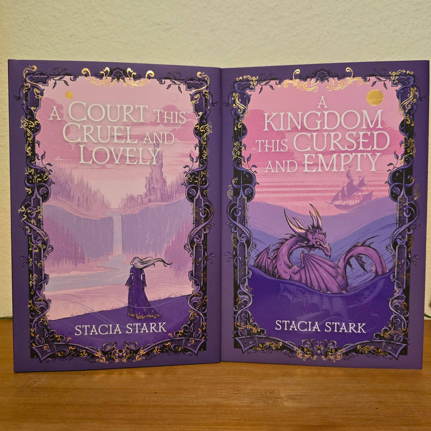 A Court This Cruel and Lovely & A Kingdom This Cursed and Empty by Stacia Stark — The Arcane Society Exclusive Bundle (Signed)