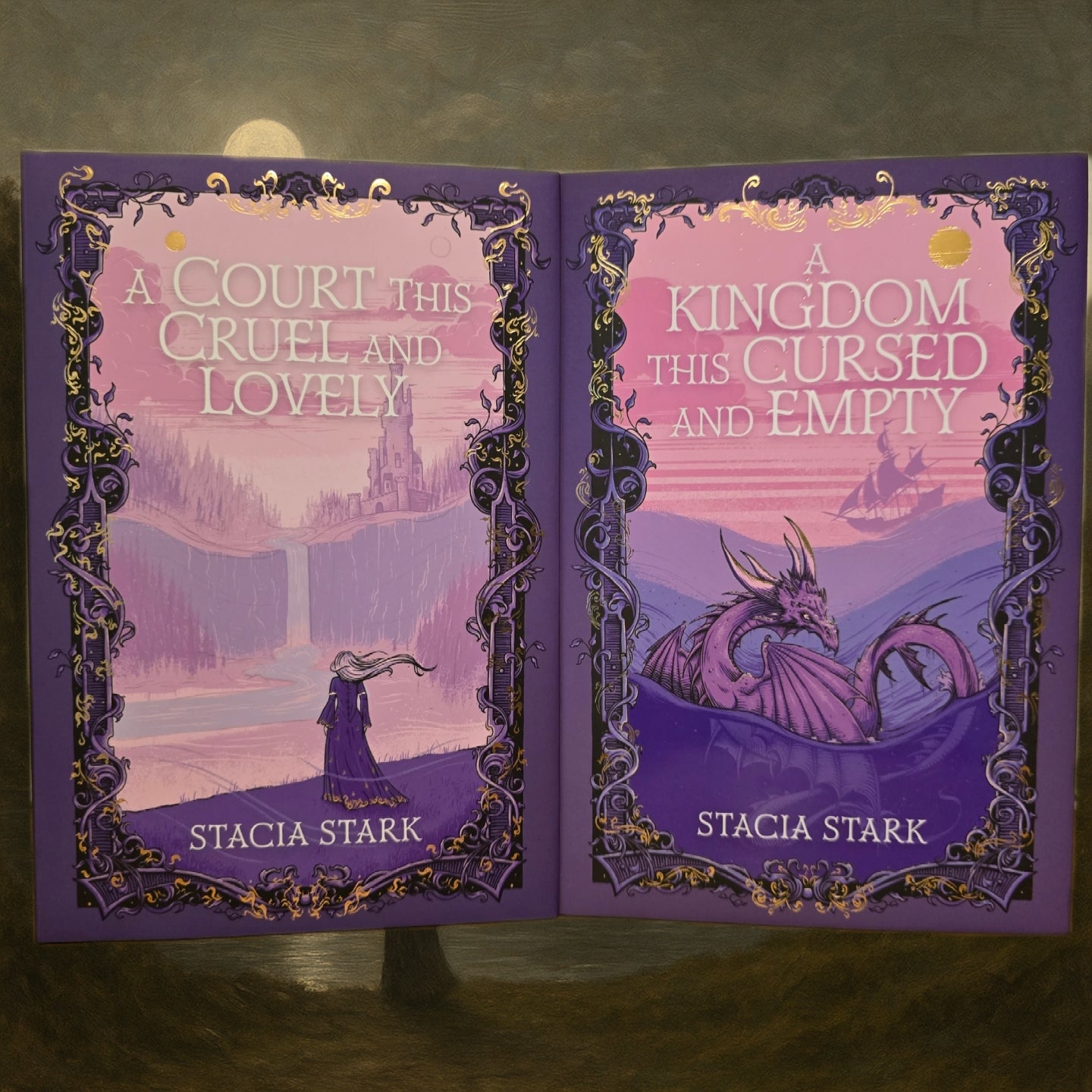A Court This Cruel and Lovely & A Kingdom This Cursed and Empty by Stacia Stark — The Arcane Society Exclusive Bundle (Signed)